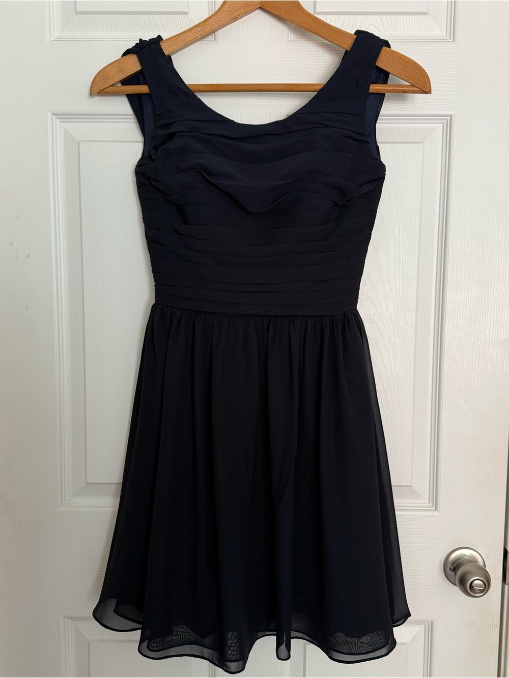 Classic Sleeveless Navy Fit & Flare Dress
